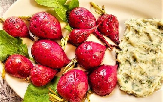 ROAST RADISHES WITH COMPOUND BUTTER