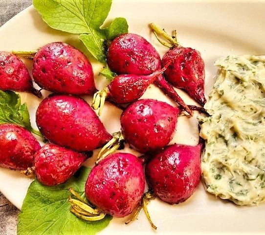 ROAST RADISHES WITH COMPOUND BUTTER